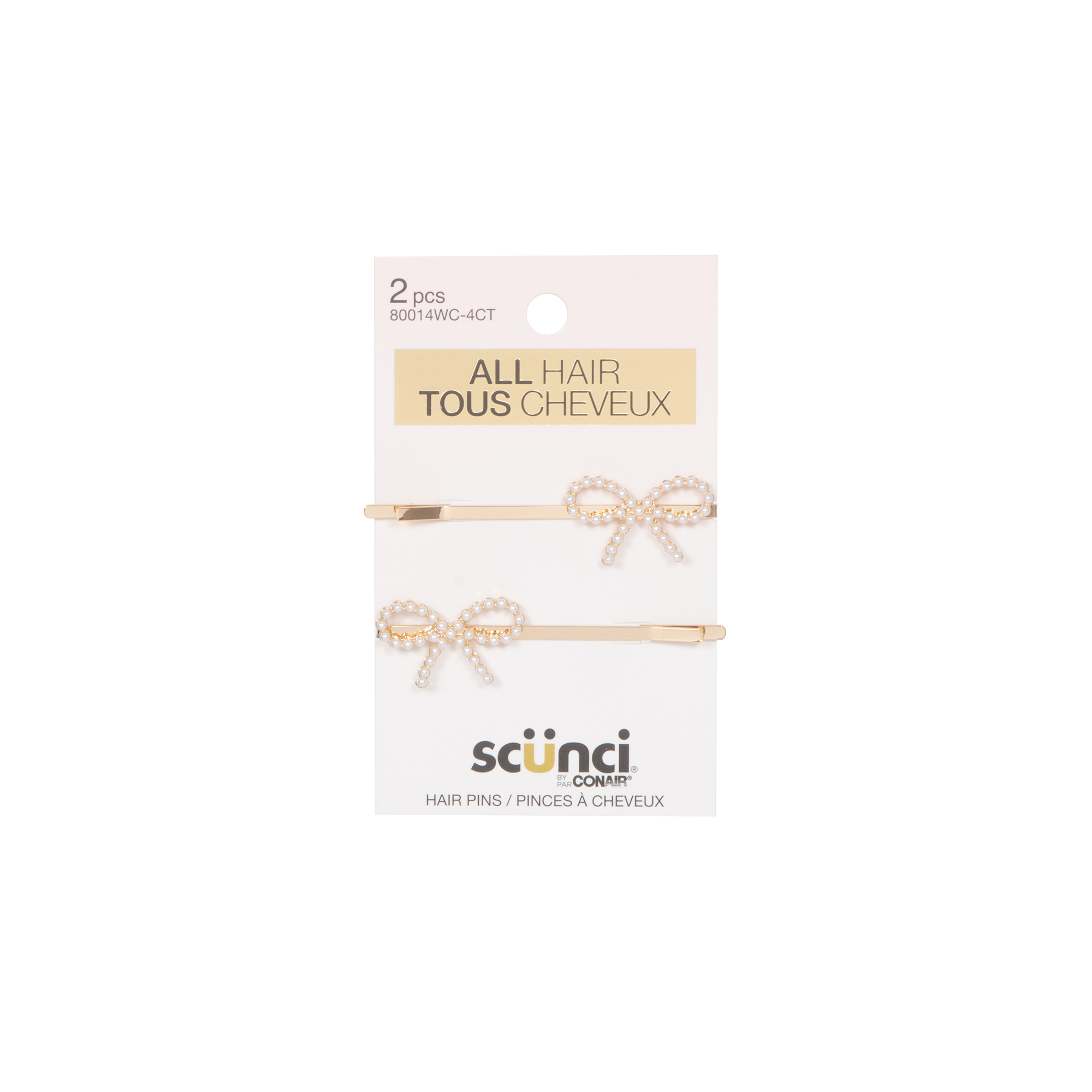 Scunci 2 pk Bow Bobby Pins, , small
